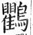 鸜(印刷字体·明·洪武正韵)
